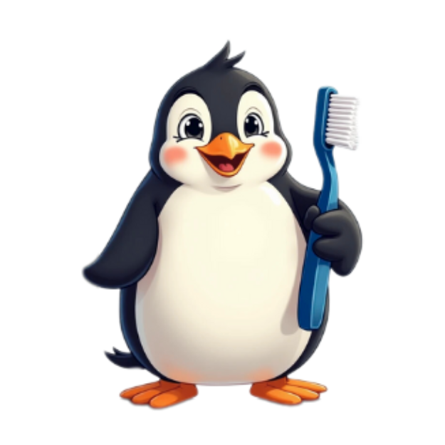 Illustration of a single penguin for website decoration