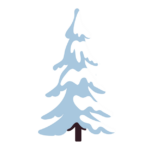 Illustration of a single white tree for website decoration or themed content