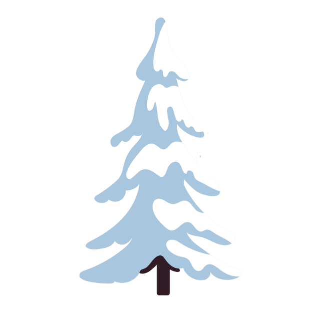 Illustration of a single white tree for website decoration or themed content
