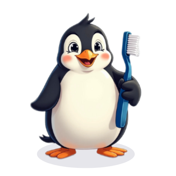 Illustration of a single penguin for website decoration
