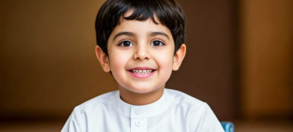 Portrait of a happy young boy showing his healthy smile after a dental checkup at ZPD: Zionsville Pediatric Dentistry